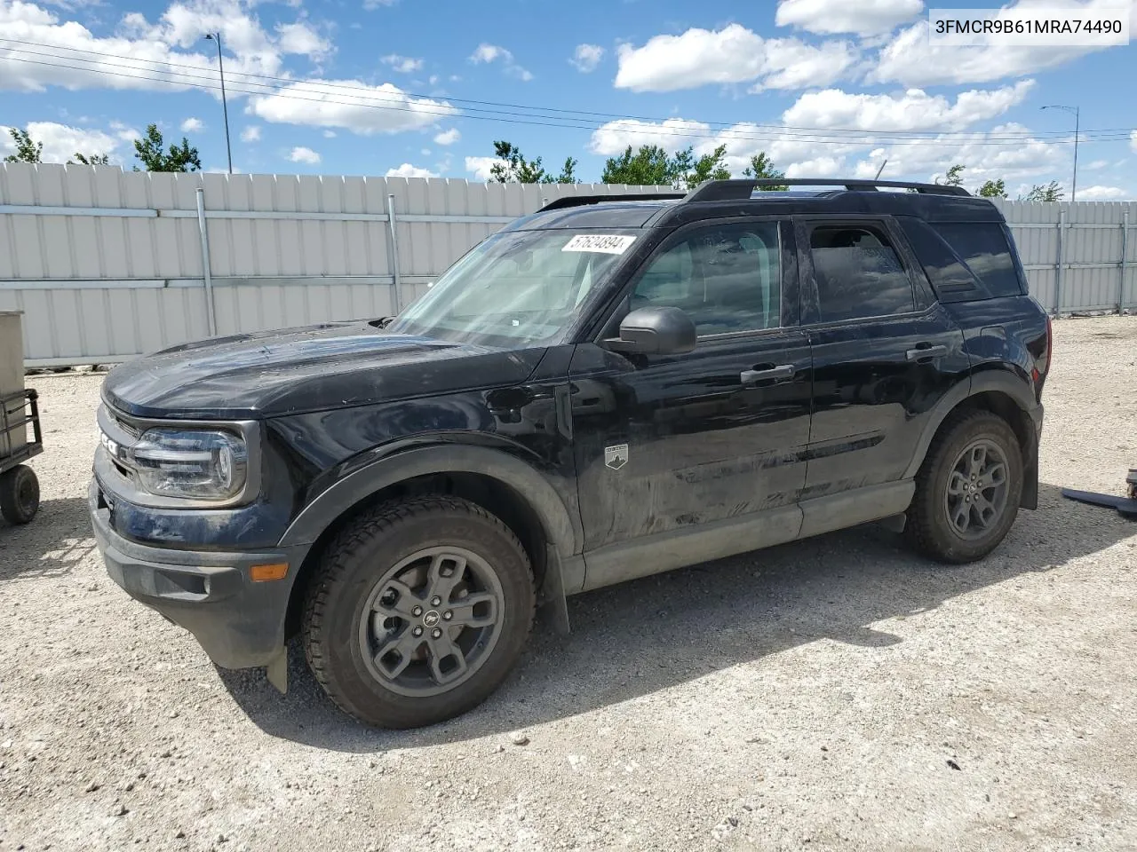 2021 Ford Bronco Sport Big Bend VIN: 3FMCR9B61MRA74490 Lot: 57624894