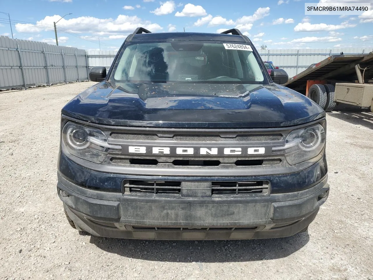 2021 Ford Bronco Sport Big Bend VIN: 3FMCR9B61MRA74490 Lot: 57624894