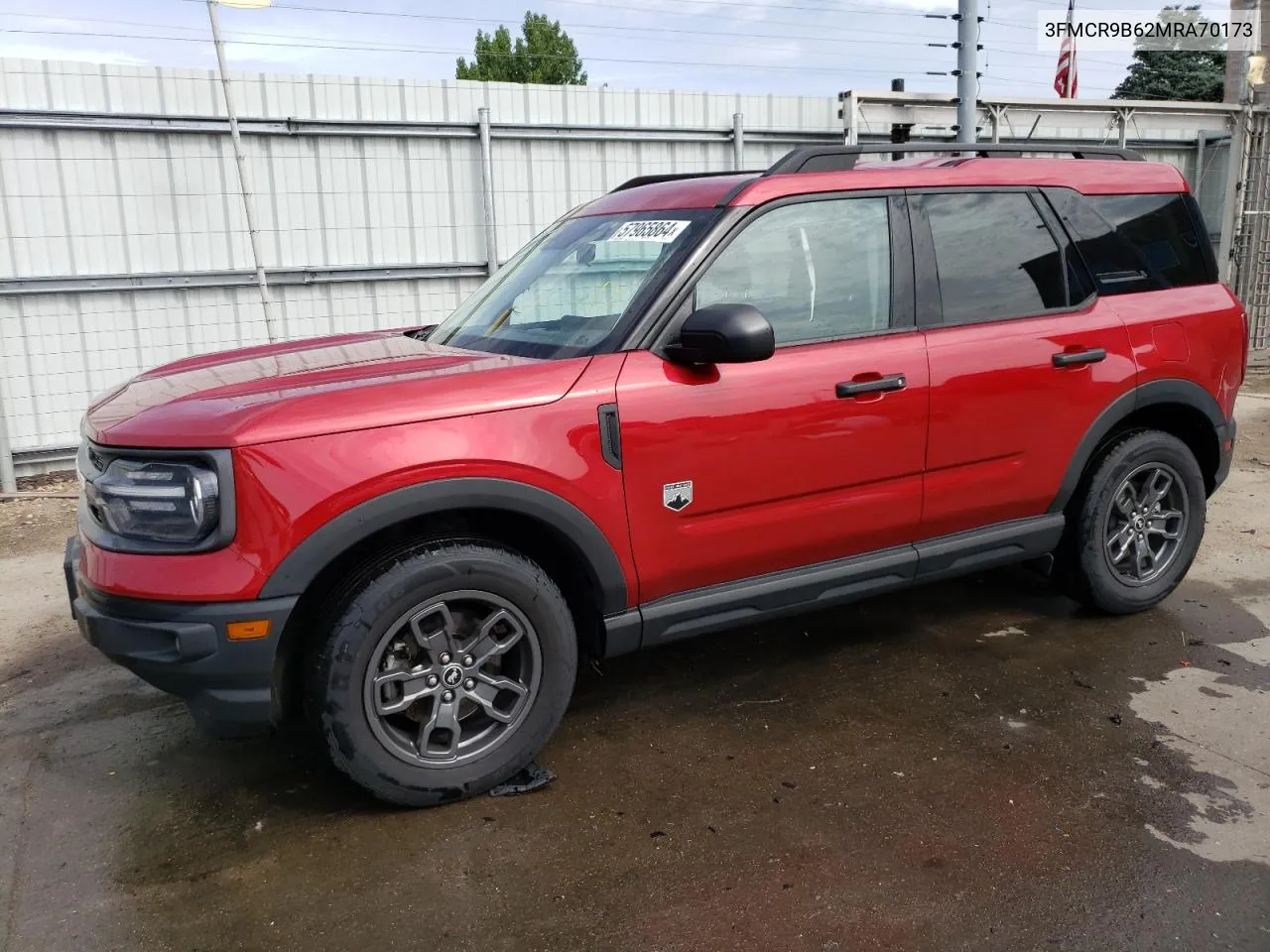 2021 Ford Bronco Sport Big Bend VIN: 3FMCR9B62MRA70173 Lot: 57965864