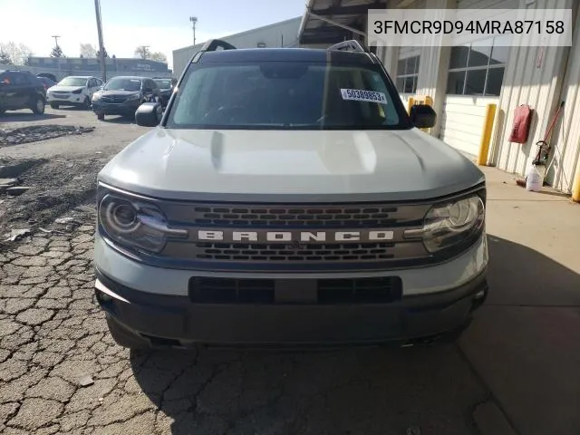 2021 Ford Bronco Sport Badlands VIN: 3FMCR9D94MRA87158 Lot: 61389124