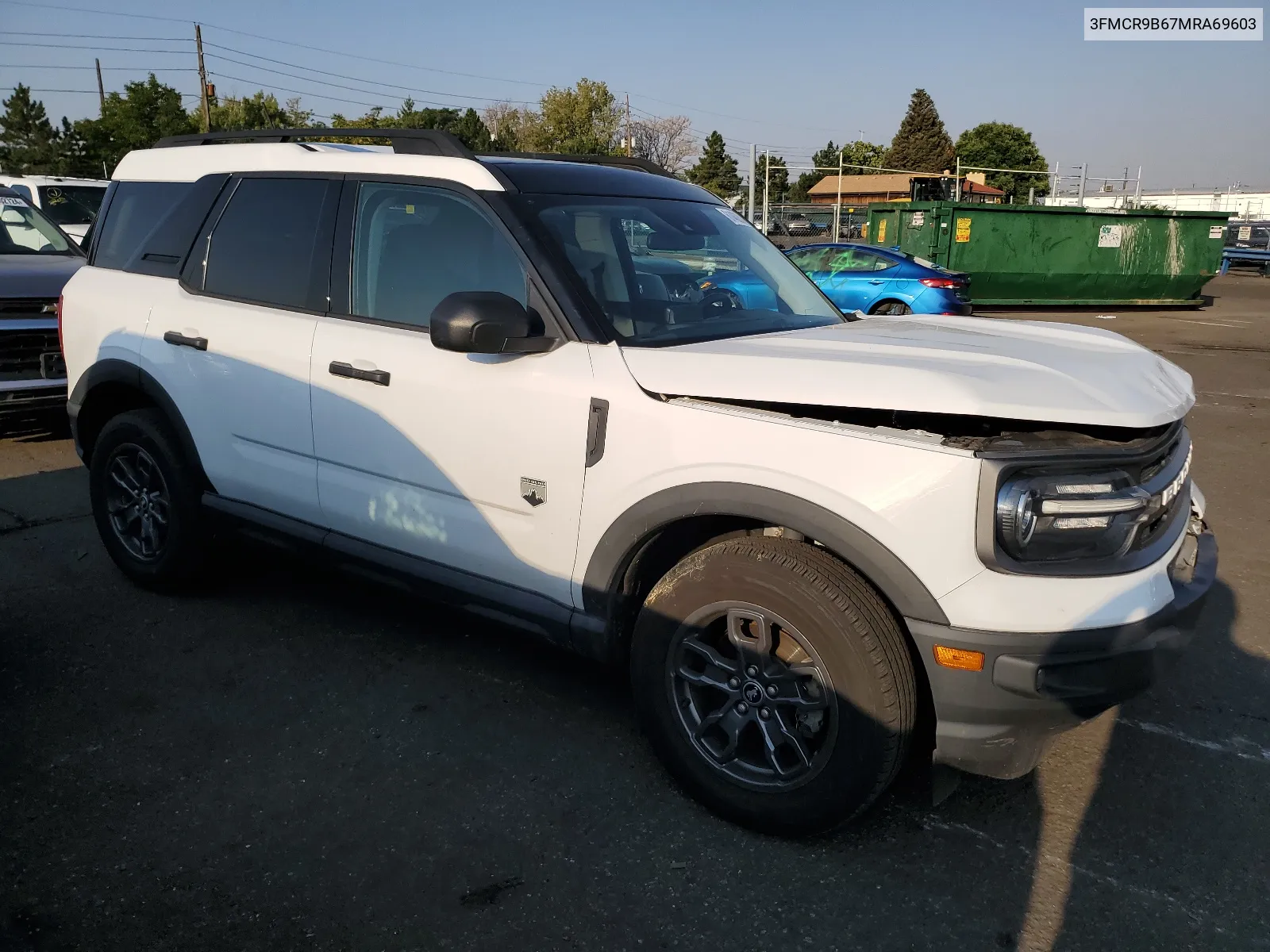 2021 Ford Bronco Sport Big Bend VIN: 3FMCR9B67MRA69603 Lot: 61462514