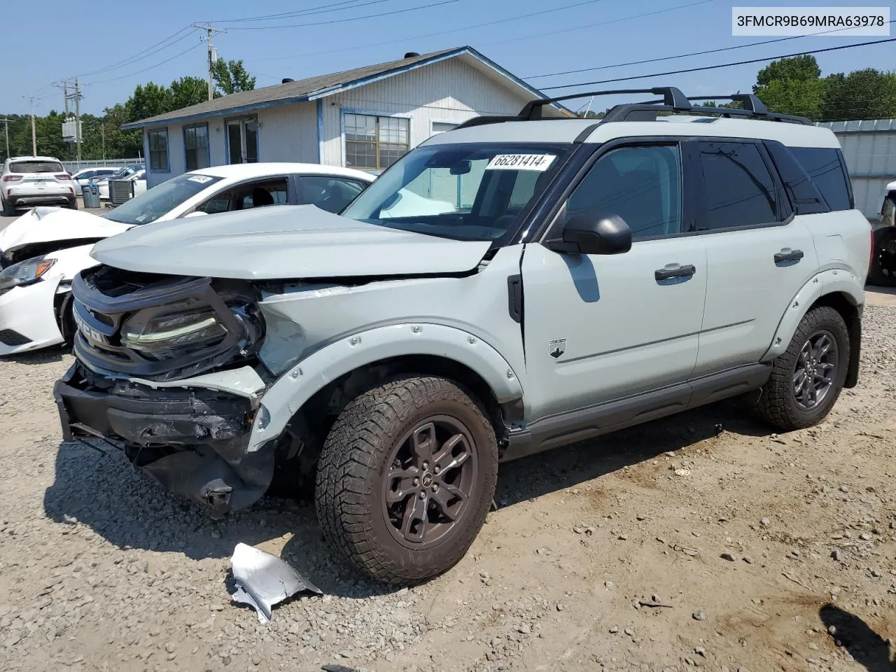 2021 Ford Bronco Sport Big Bend VIN: 3FMCR9B69MRA63978 Lot: 66281414