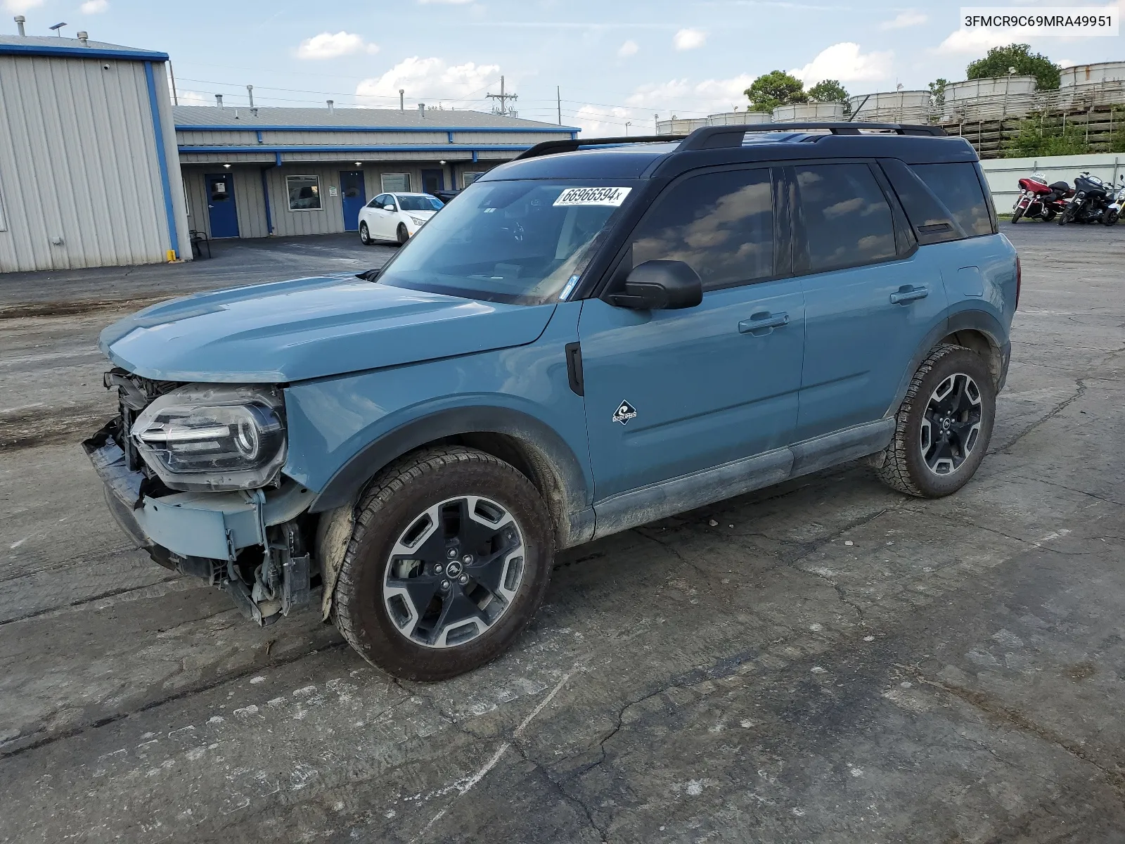 2021 Ford Bronco Sport Outer Banks VIN: 3FMCR9C69MRA49951 Lot: 66966594