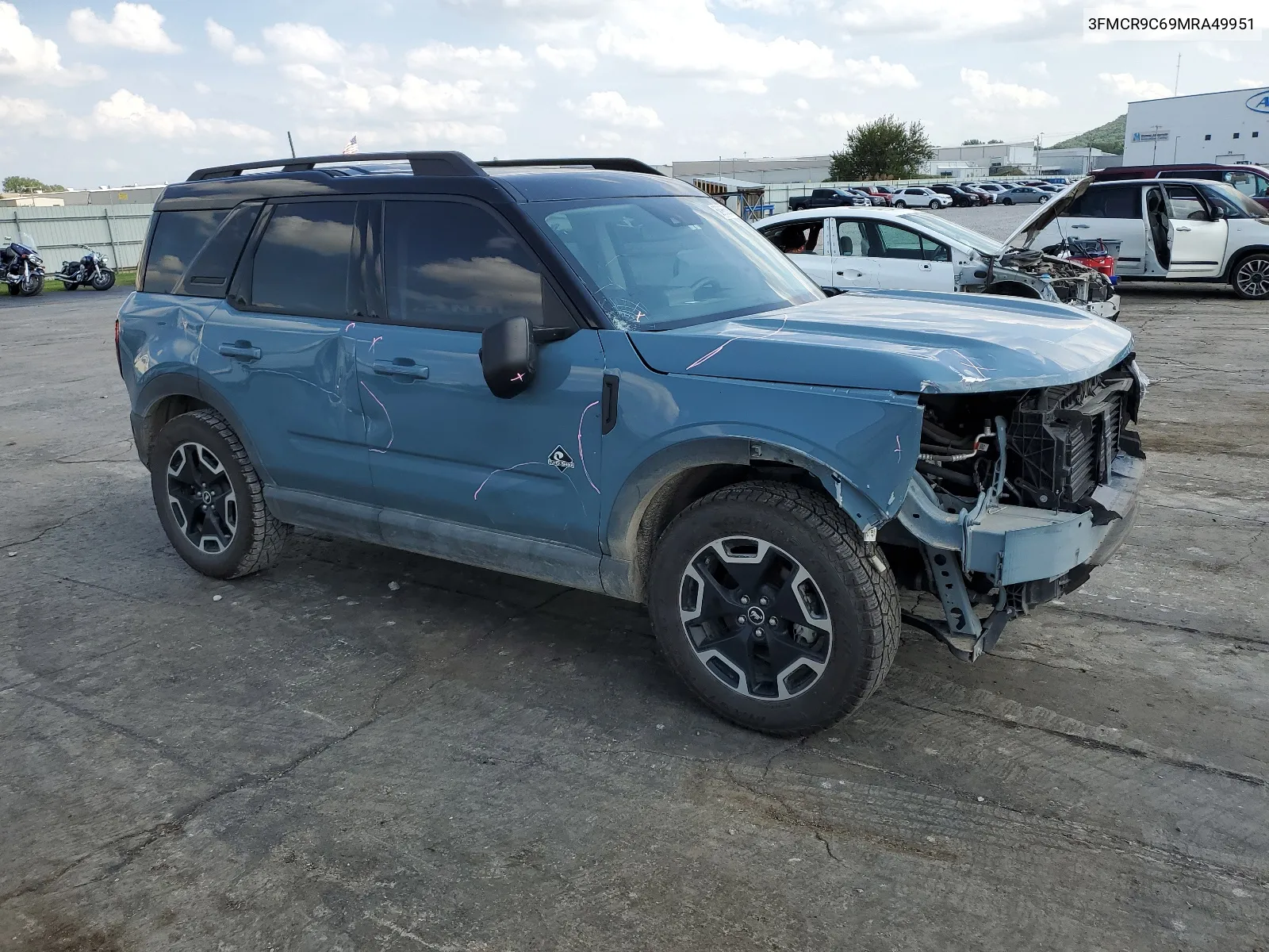 2021 Ford Bronco Sport Outer Banks VIN: 3FMCR9C69MRA49951 Lot: 66966594