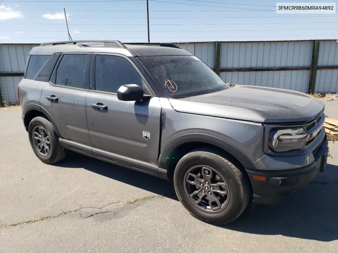 2021 Ford Bronco Sport Big Bend VIN: 3FMCR9B60MRA94892 Lot: 67393814