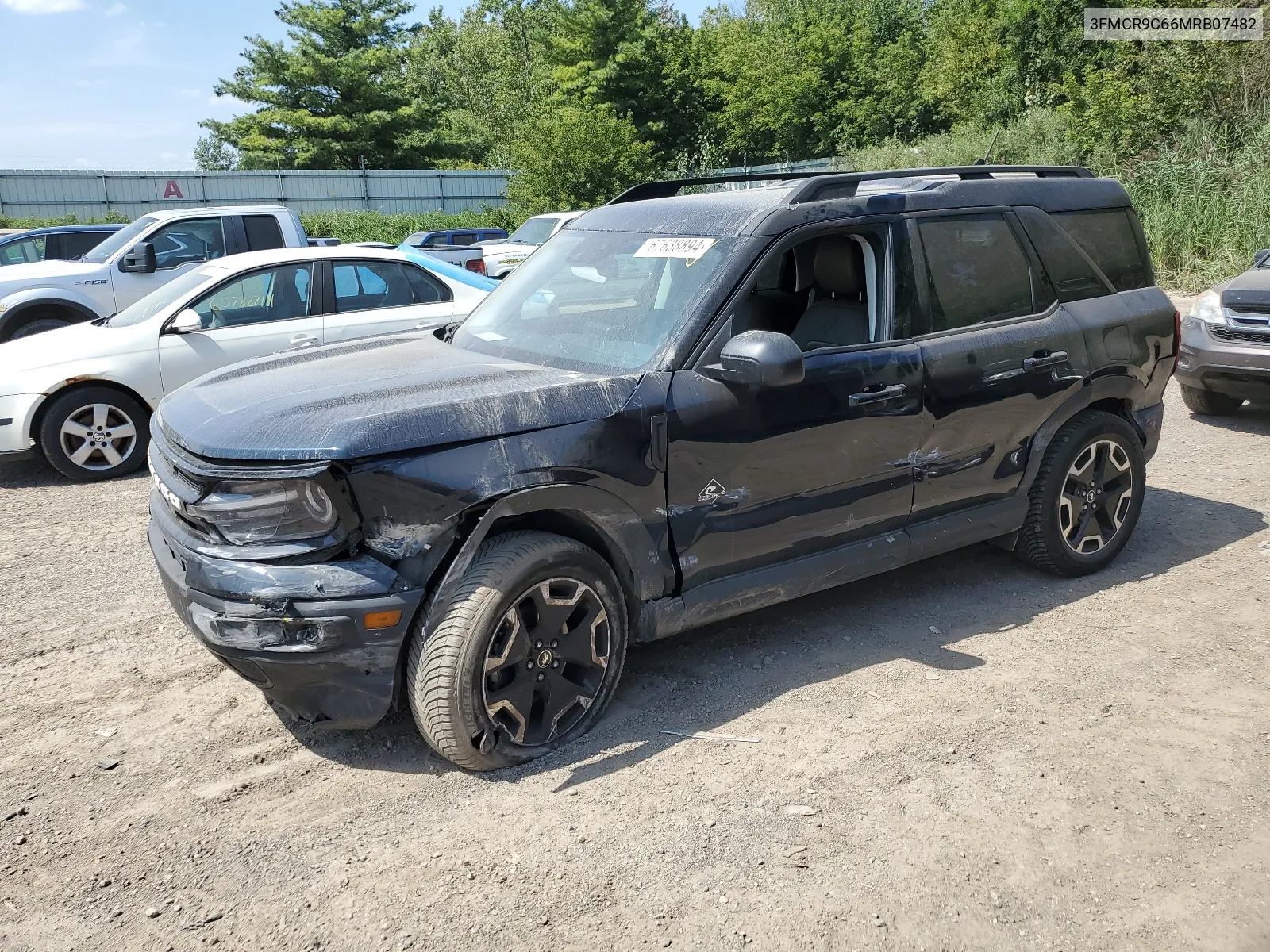 2021 Ford Bronco Sport Outer Banks VIN: 3FMCR9C66MRB07482 Lot: 67638894