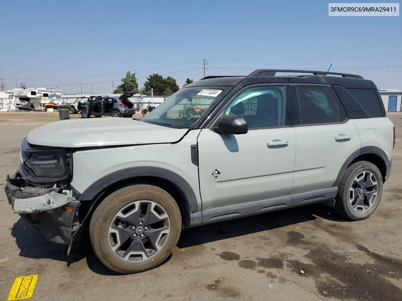 2021 Ford Bronco Sport Outer Banks VIN: 3FMCR9C69MRA29411 Lot: 67771834