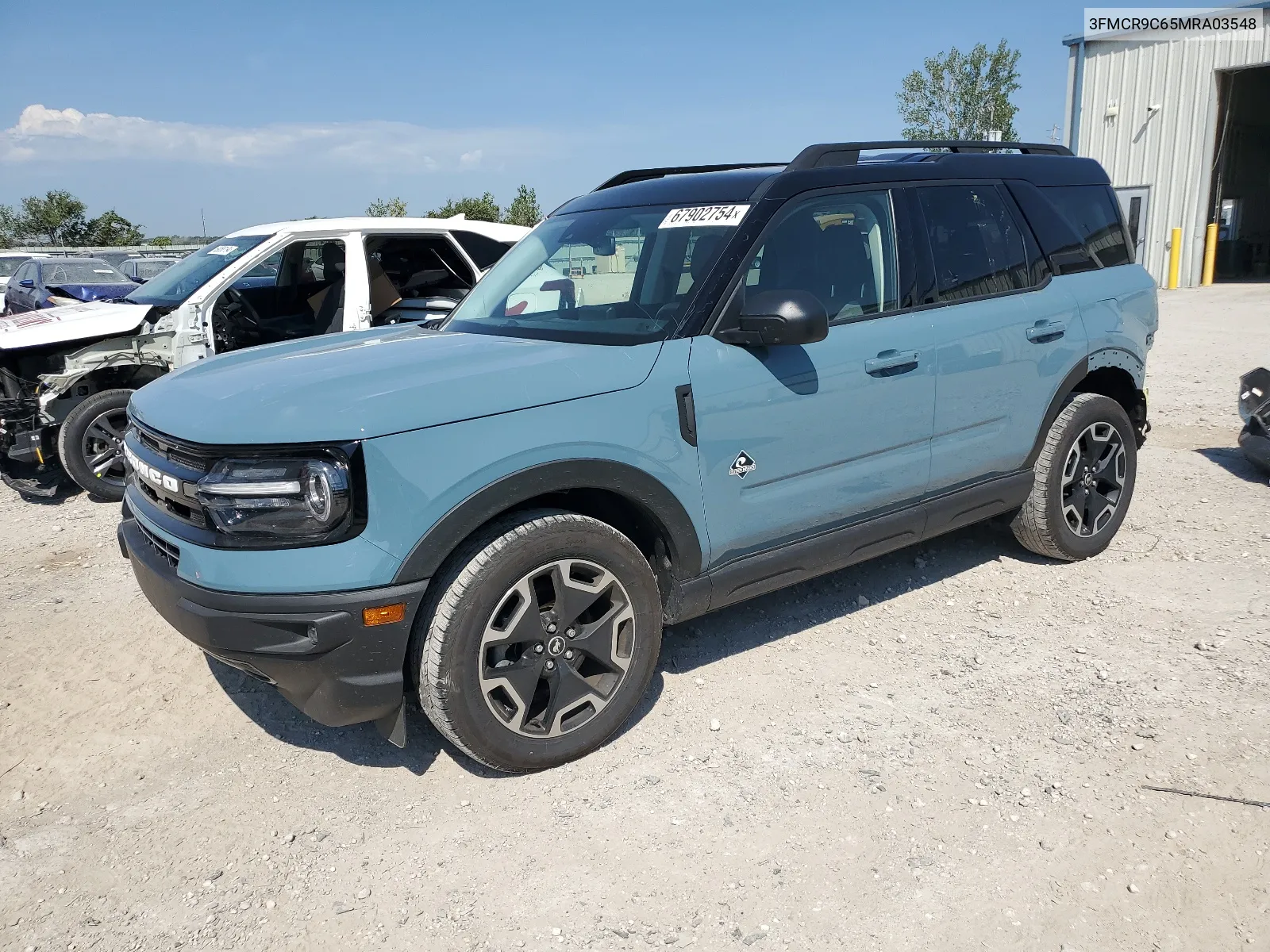 2021 Ford Bronco Sport Outer Banks VIN: 3FMCR9C65MRA03548 Lot: 67902754