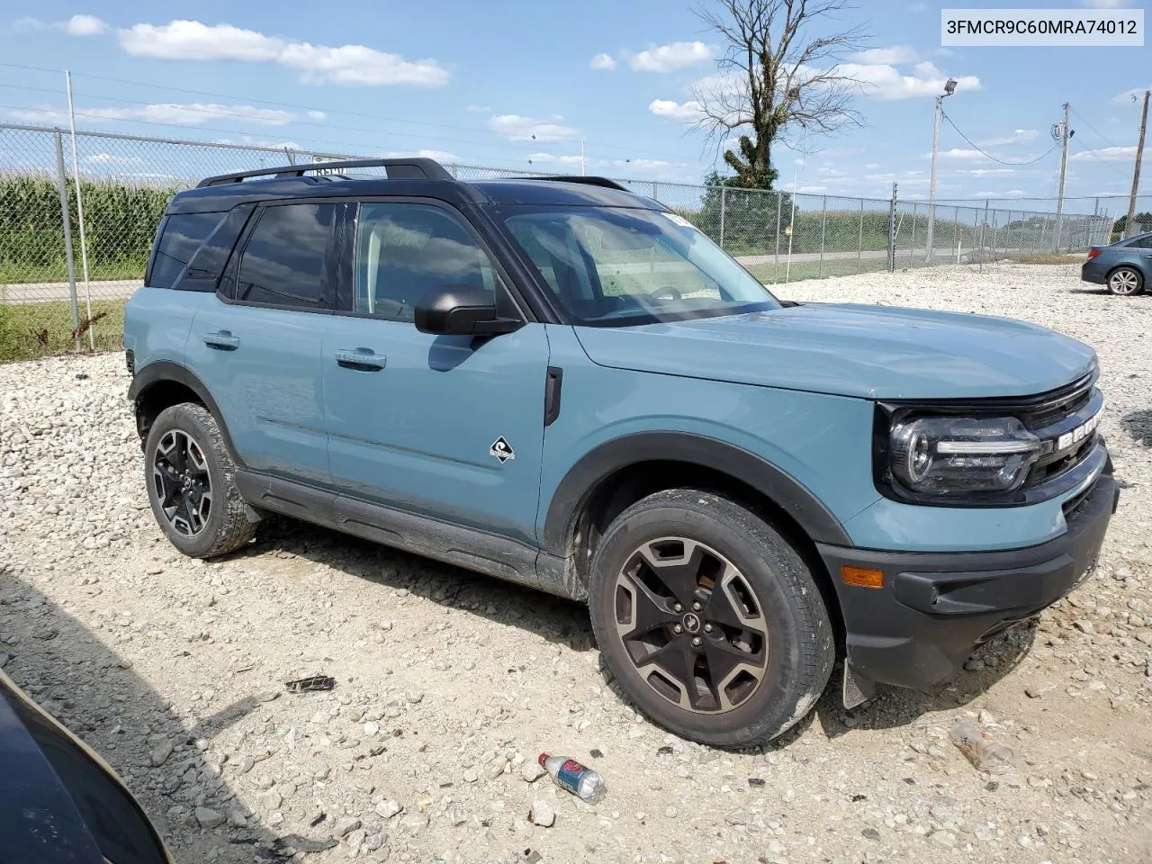 2021 Ford Bronco Sport Outer Banks VIN: 3FMCR9C60MRA74012 Lot: 68311684