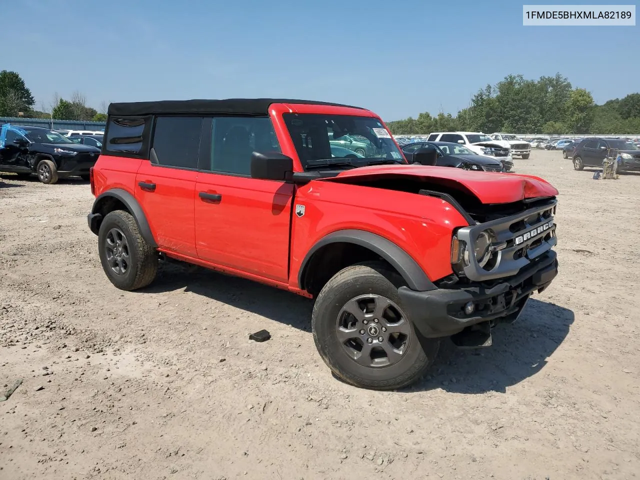 2021 Ford Bronco Base VIN: 1FMDE5BHXMLA82189 Lot: 68893784