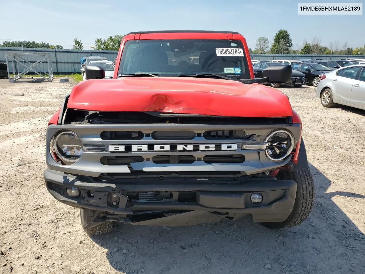 2021 Ford Bronco Base VIN: 1FMDE5BHXMLA82189 Lot: 68893784