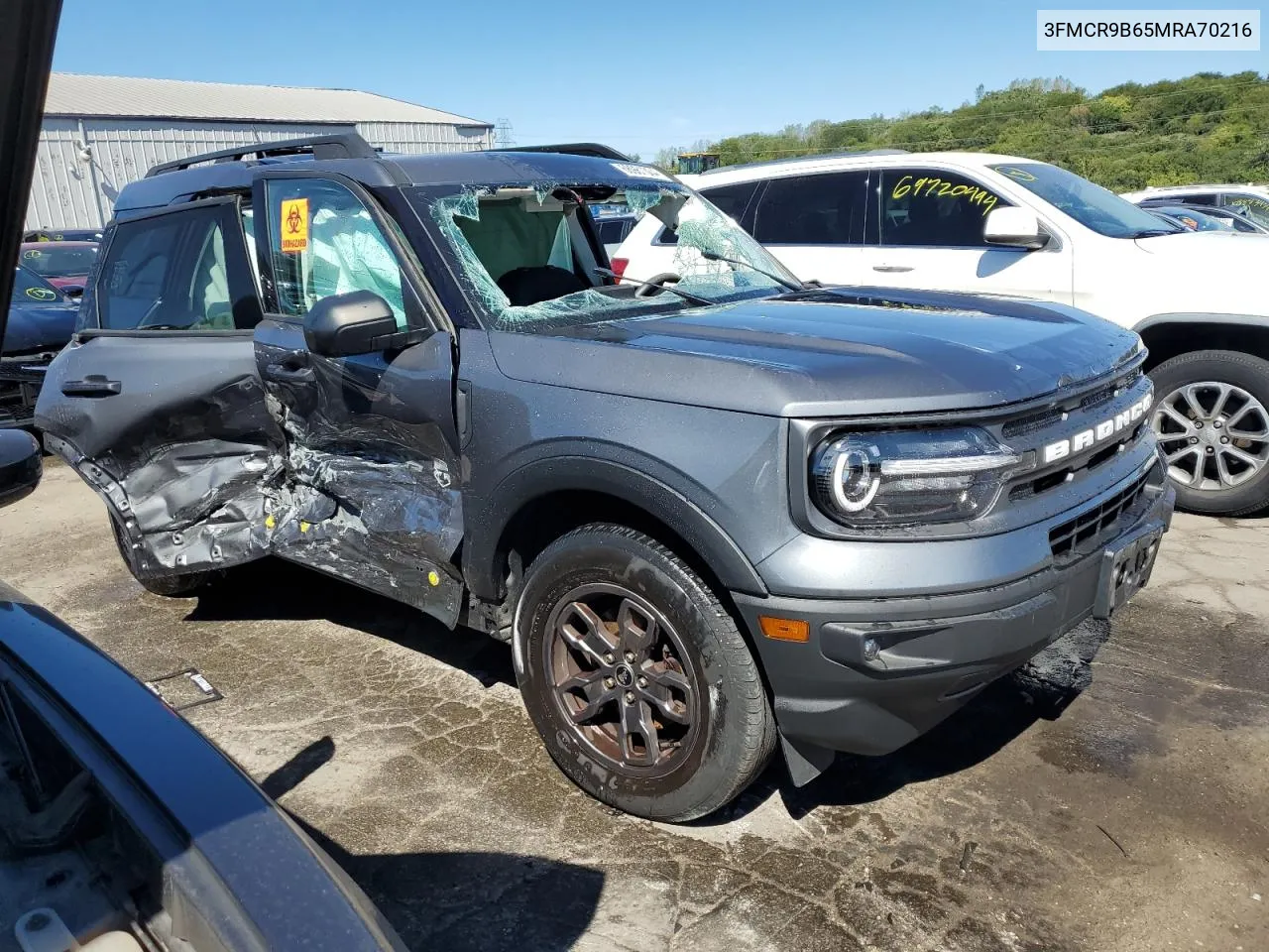 2021 Ford Bronco Sport Big Bend VIN: 3FMCR9B65MRA70216 Lot: 68981304