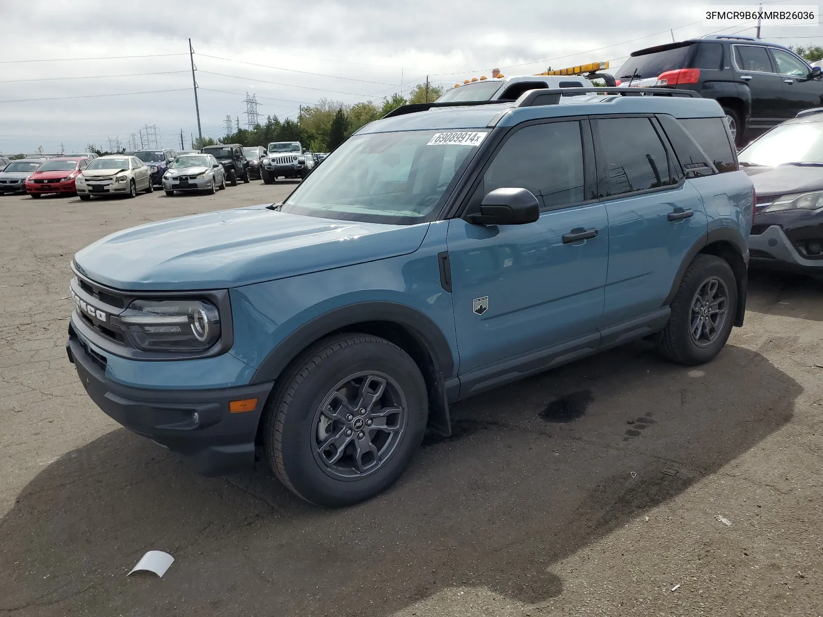 2021 Ford Bronco Sport Big Bend VIN: 3FMCR9B6XMRB26036 Lot: 69089914