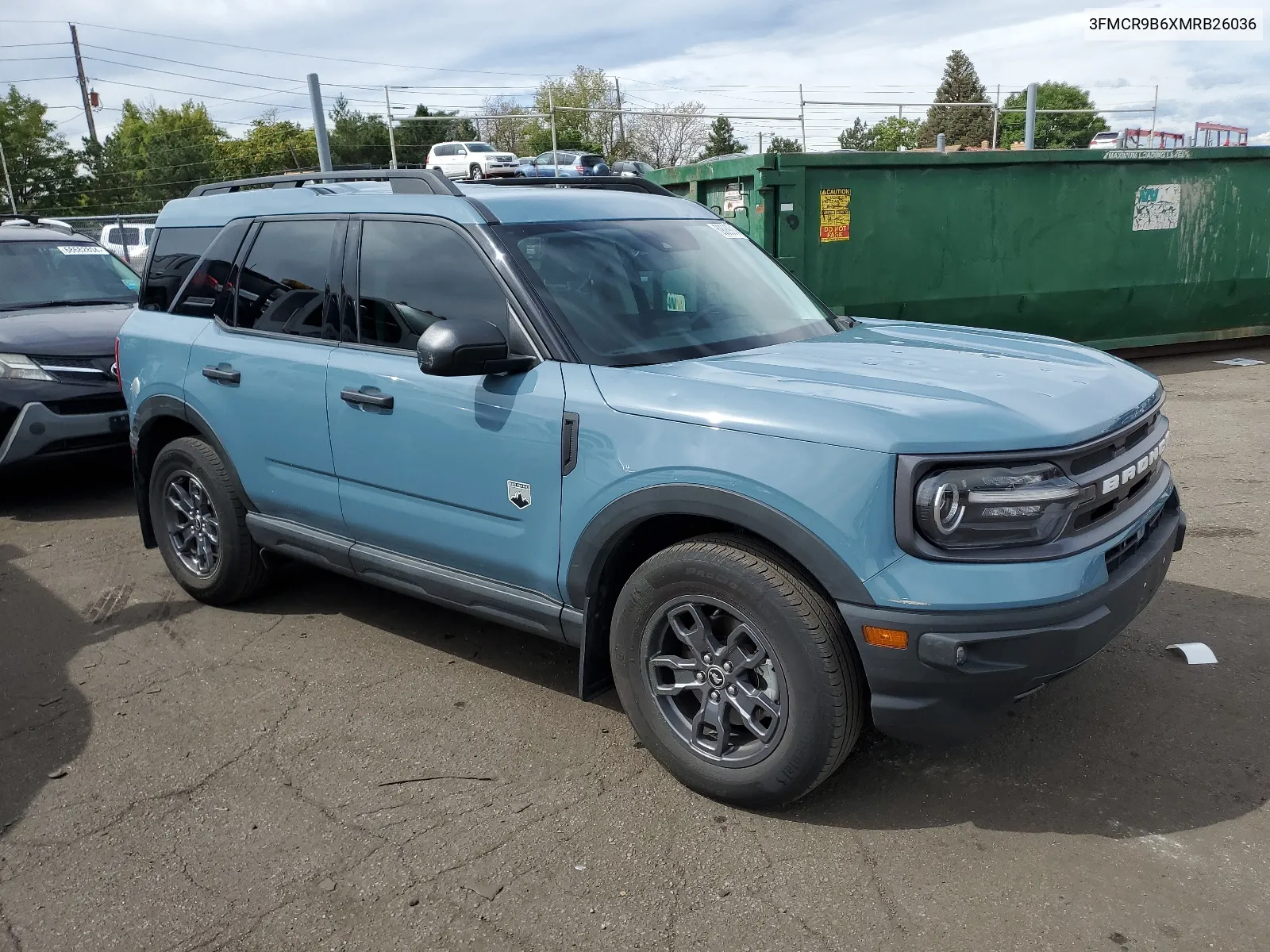 2021 Ford Bronco Sport Big Bend VIN: 3FMCR9B6XMRB26036 Lot: 69089914