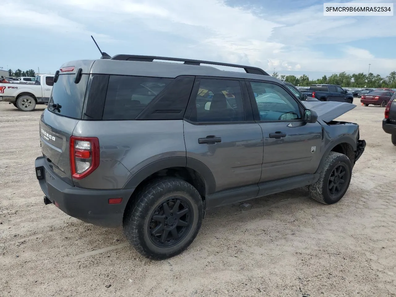 2021 Ford Bronco Sport Big Bend VIN: 3FMCR9B66MRA52534 Lot: 69778994