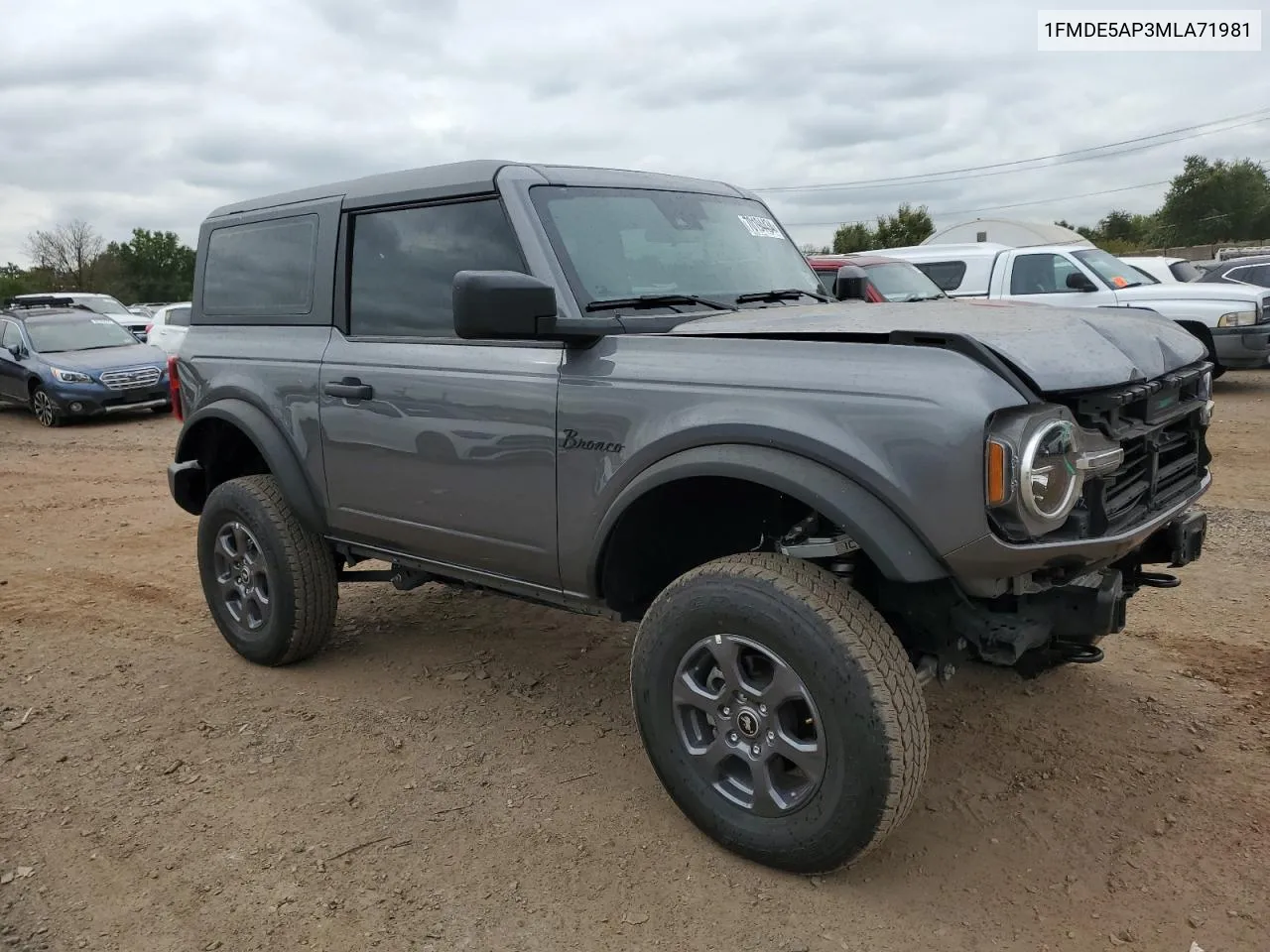 2021 Ford Bronco Base VIN: 1FMDE5AP3MLA71981 Lot: 70194434