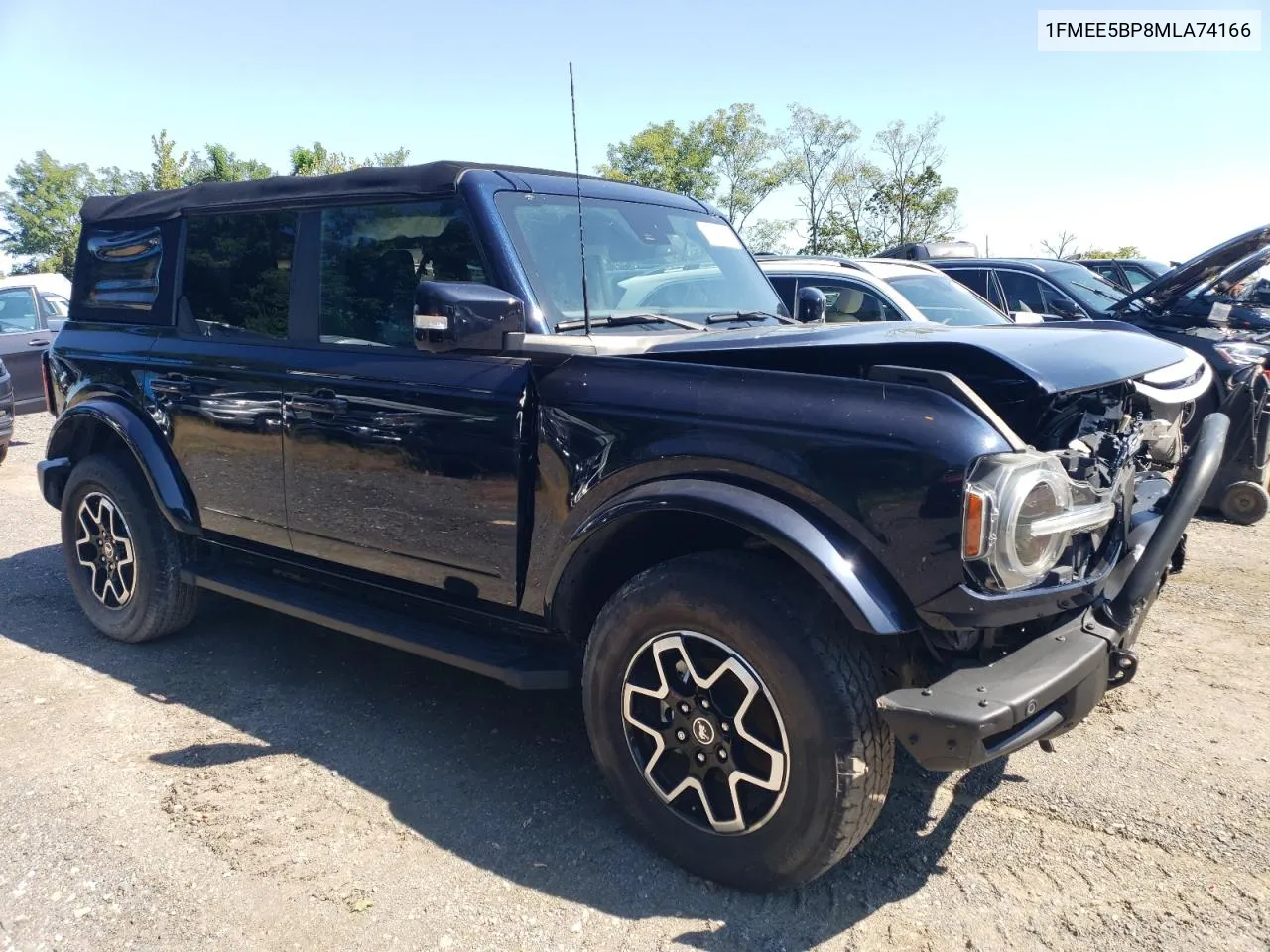 2021 Ford Bronco Base VIN: 1FMEE5BP8MLA74166 Lot: 70219084