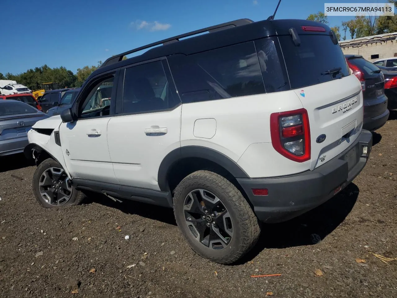 2021 Ford Bronco Sport Outer Banks VIN: 3FMCR9C67MRA94113 Lot: 70433274