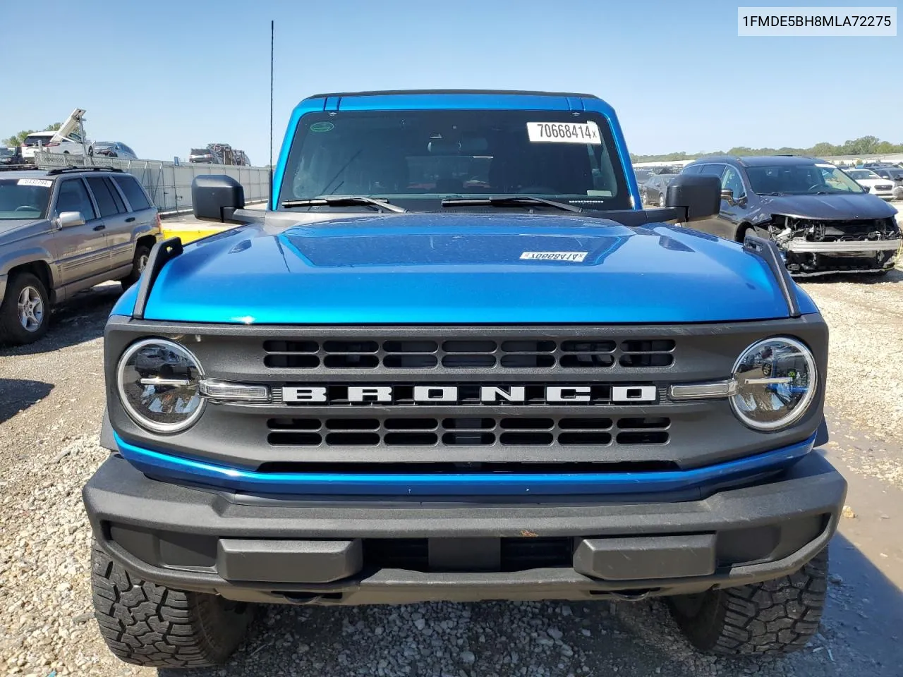 2021 Ford Bronco Base VIN: 1FMDE5BH8MLA72275 Lot: 70668414