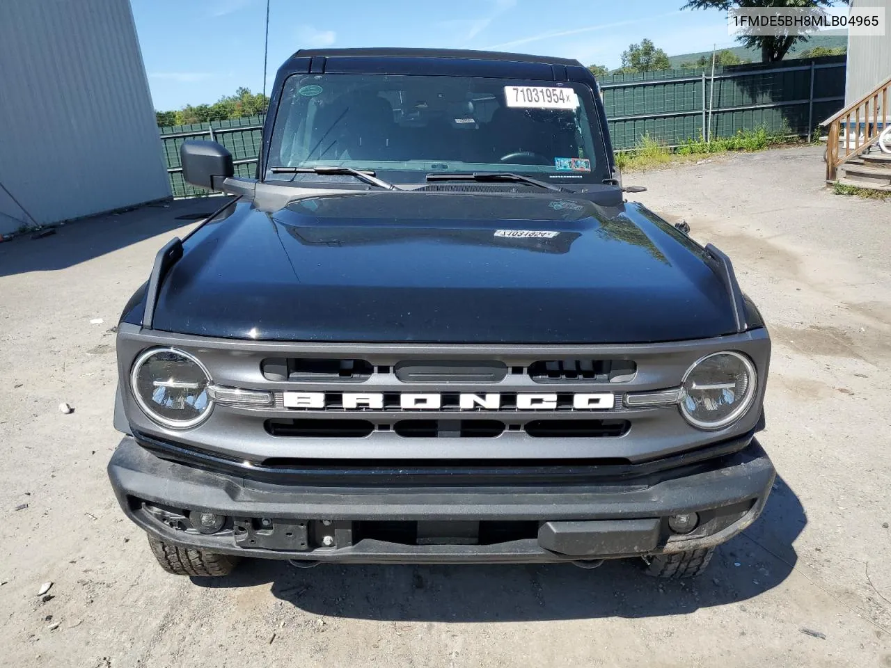 2021 Ford Bronco Base VIN: 1FMDE5BH8MLB04965 Lot: 71031954