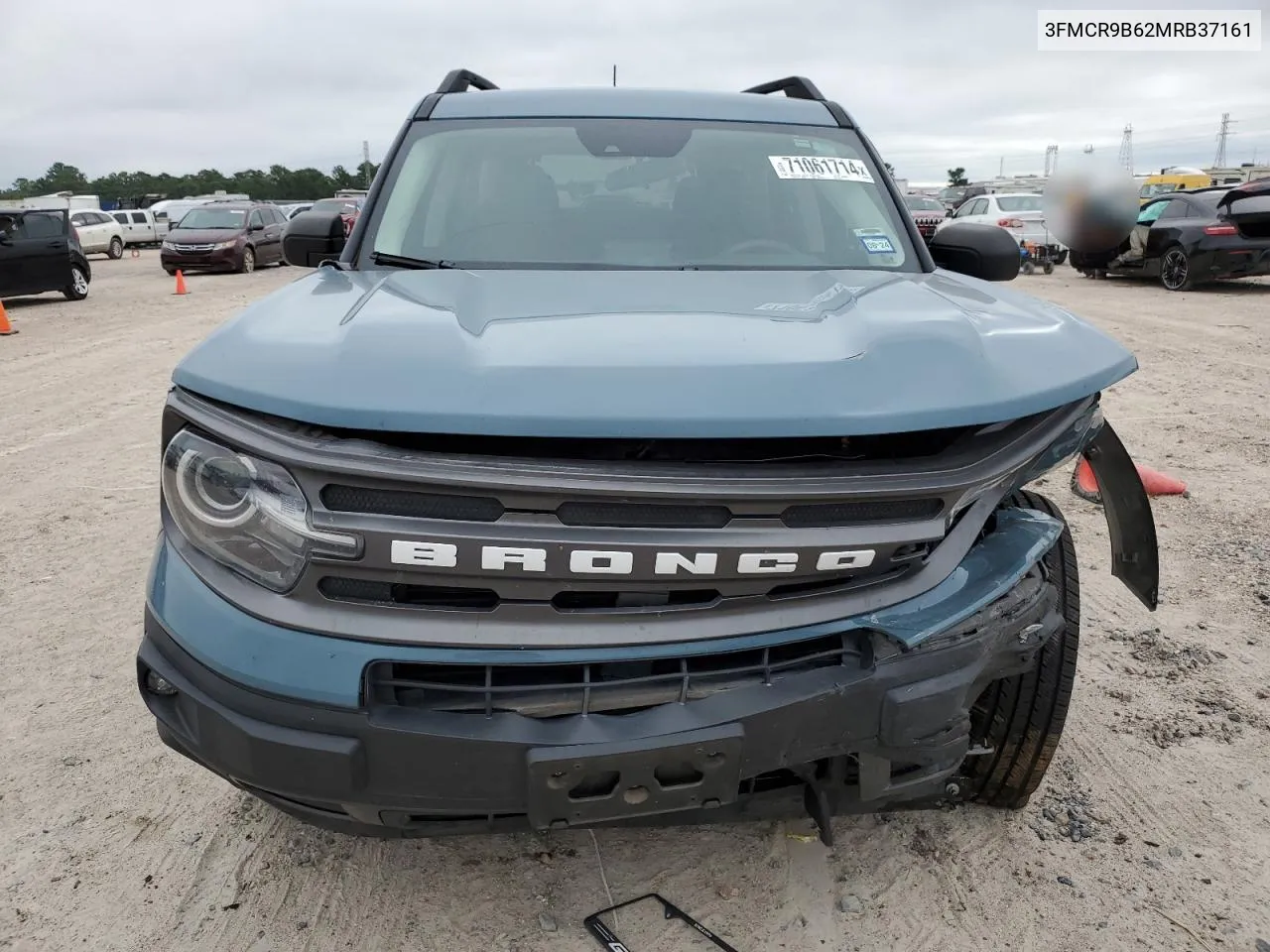 2021 Ford Bronco Sport Big Bend VIN: 3FMCR9B62MRB37161 Lot: 71061714