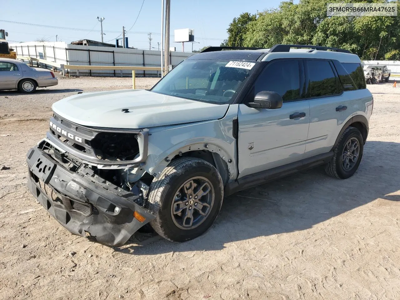 2021 Ford Bronco Sport Big Bend VIN: 3FMCR9B66MRA47625 Lot: 71162424