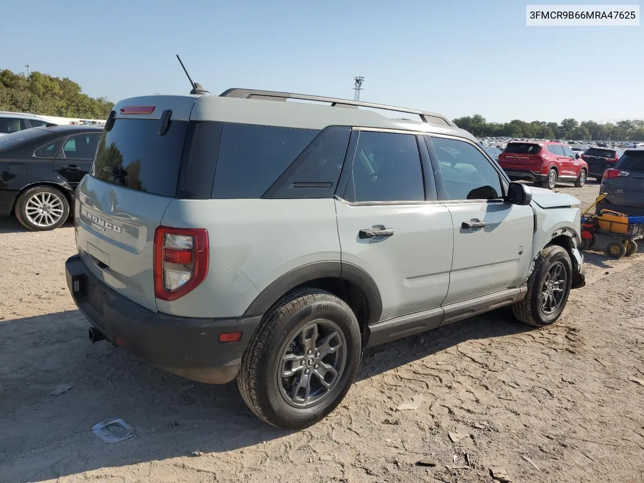 2021 Ford Bronco Sport Big Bend VIN: 3FMCR9B66MRA47625 Lot: 71162424