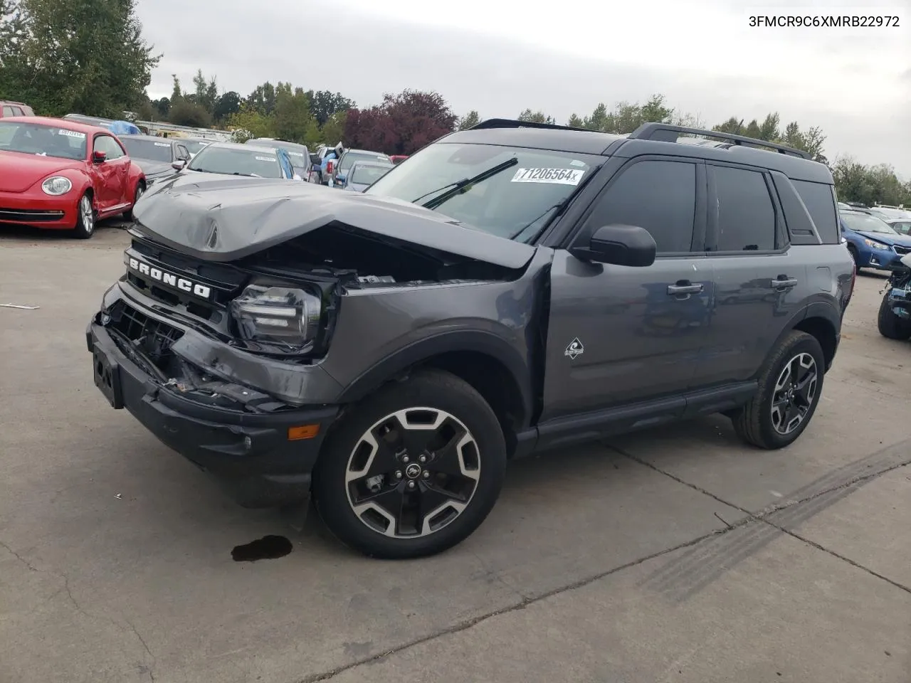 2021 Ford Bronco Sport Outer Banks VIN: 3FMCR9C6XMRB22972 Lot: 71206564