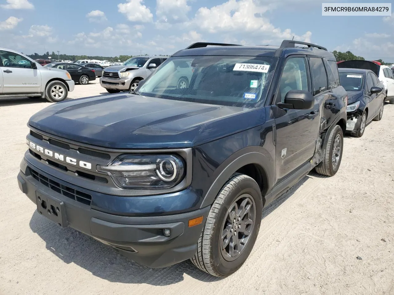 2021 Ford Bronco Sport Big Bend VIN: 3FMCR9B60MRA84279 Lot: 71306474