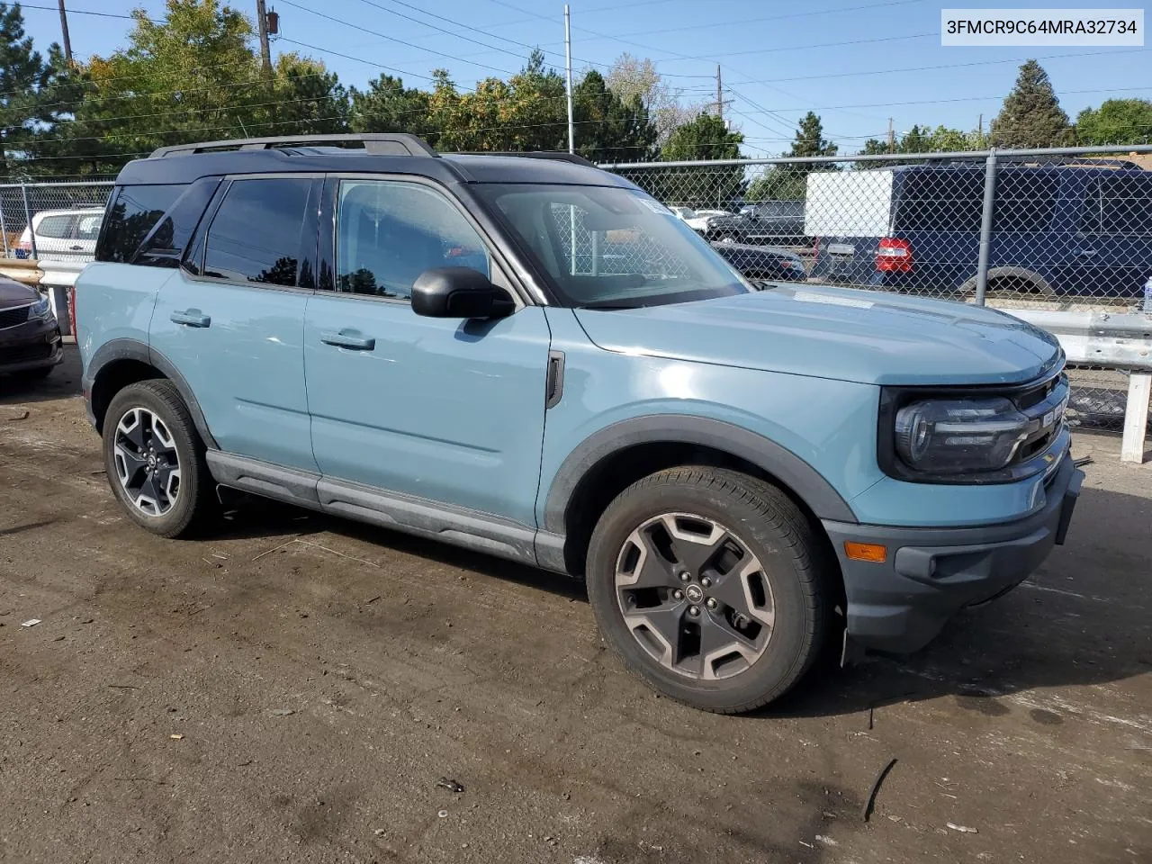 2021 Ford Bronco Sport Outer Banks VIN: 3FMCR9C64MRA32734 Lot: 71453754