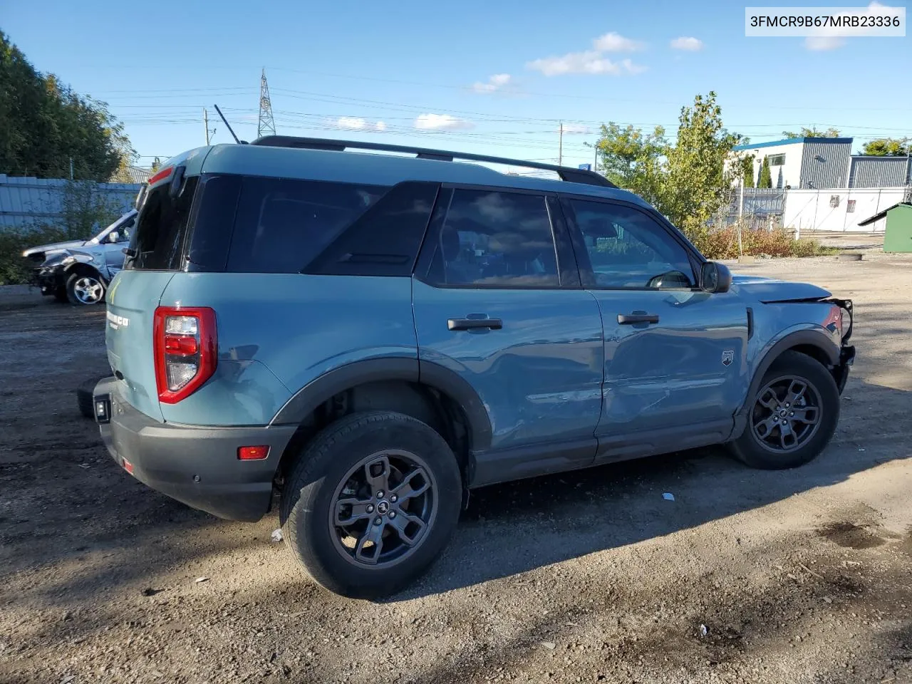 2021 Ford Bronco Sport Big Bend VIN: 3FMCR9B67MRB23336 Lot: 72279774