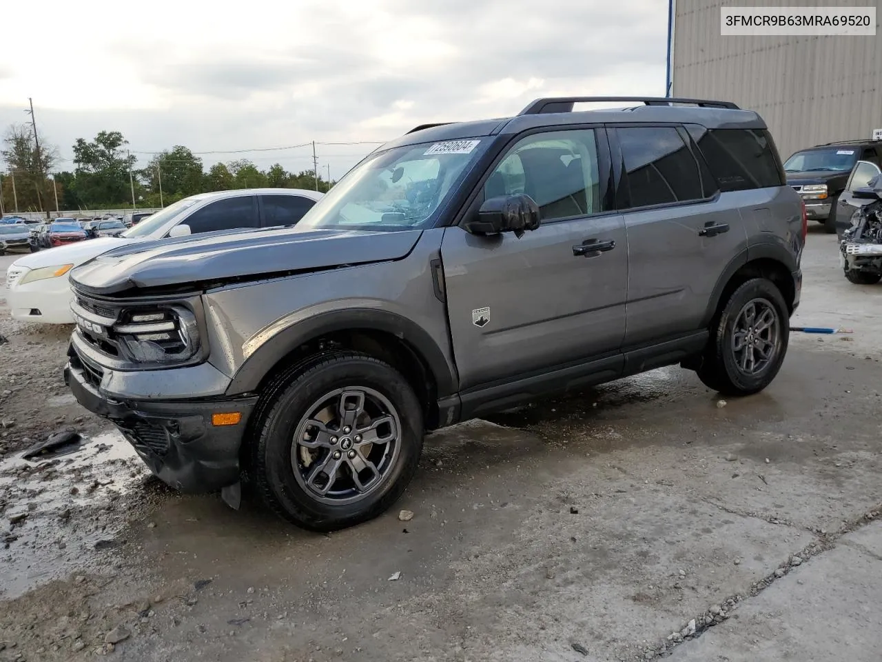 2021 Ford Bronco Sport Big Bend VIN: 3FMCR9B63MRA69520 Lot: 72590604