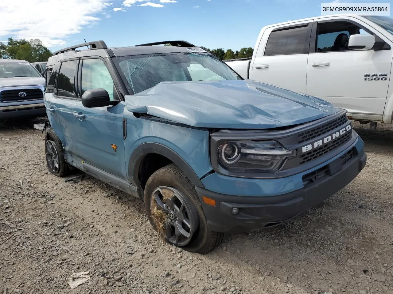 2021 Ford Bronco Sport Badlands VIN: 3FMCR9D9XMRA55864 Lot: 72601854