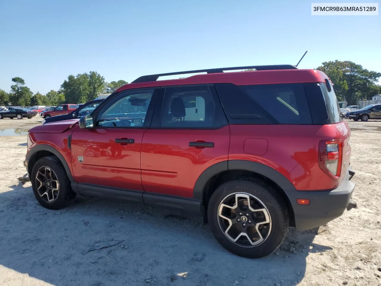 2021 Ford Bronco Sport Big Bend VIN: 3FMCR9B63MRA51289 Lot: 72709014