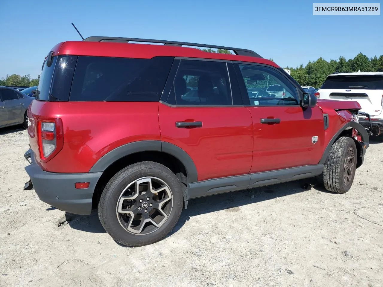 2021 Ford Bronco Sport Big Bend VIN: 3FMCR9B63MRA51289 Lot: 72709014