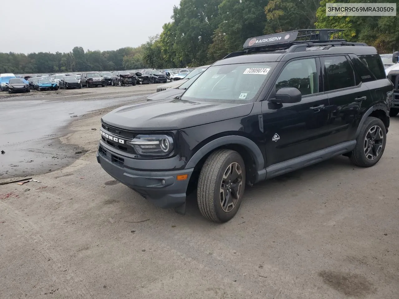 2021 Ford Bronco Sport Outer Banks VIN: 3FMCR9C69MRA30509 Lot: 72809074