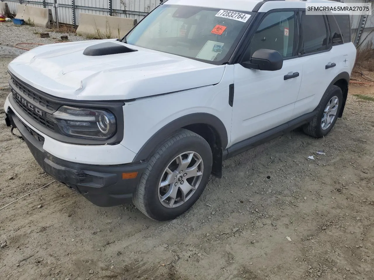 2021 Ford Bronco Sport VIN: 3FMCR9A65MRA27075 Lot: 72832764