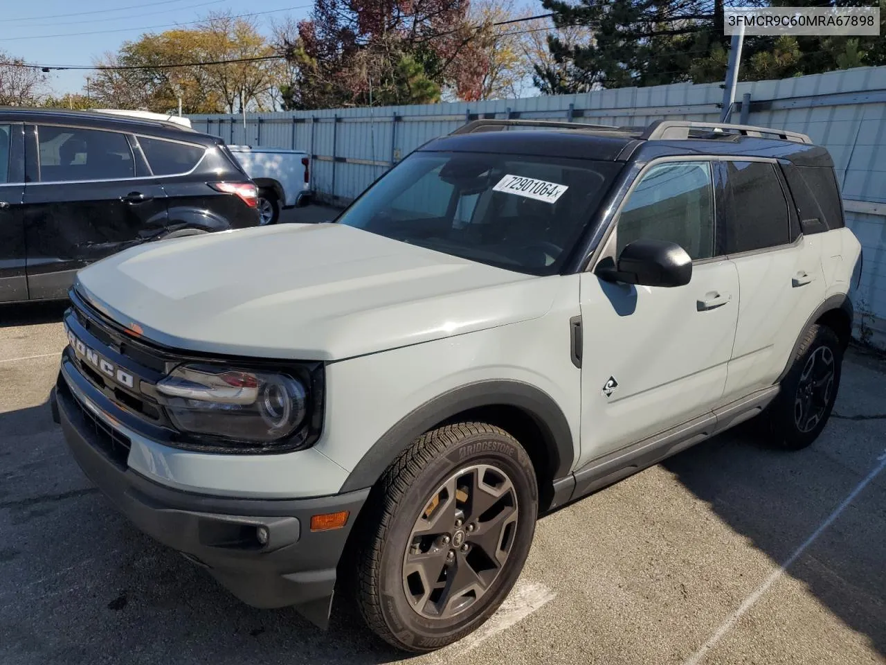 2021 Ford Bronco Sport Outer Banks VIN: 3FMCR9C60MRA67898 Lot: 72901064