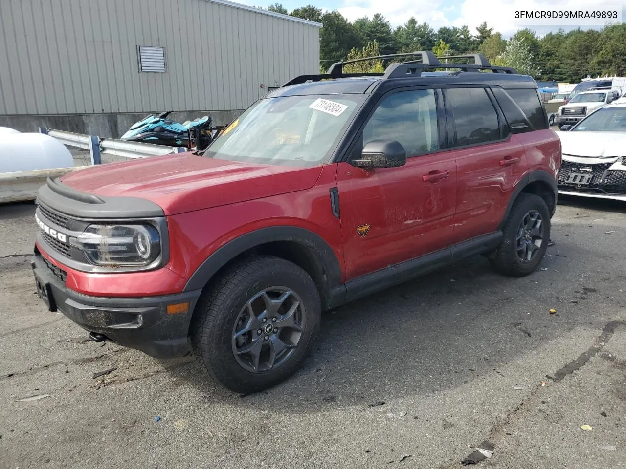 2021 Ford Bronco Sport Badlands VIN: 3FMCR9D99MRA49893 Lot: 73148504