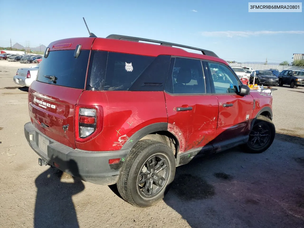 2021 Ford Bronco Sport Big Bend VIN: 3FMCR9B68MRA20801 Lot: 73249744