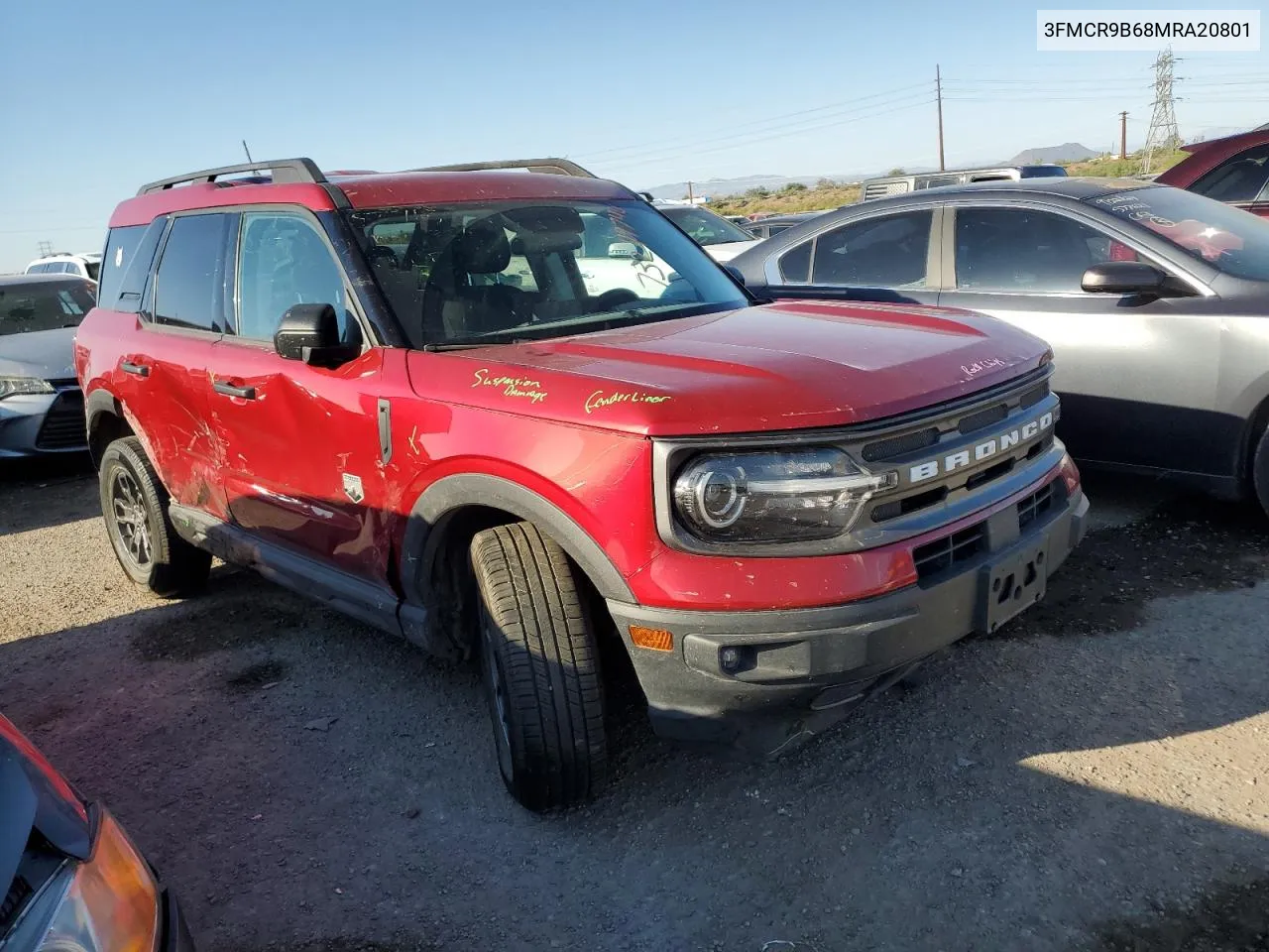 2021 Ford Bronco Sport Big Bend VIN: 3FMCR9B68MRA20801 Lot: 73249744