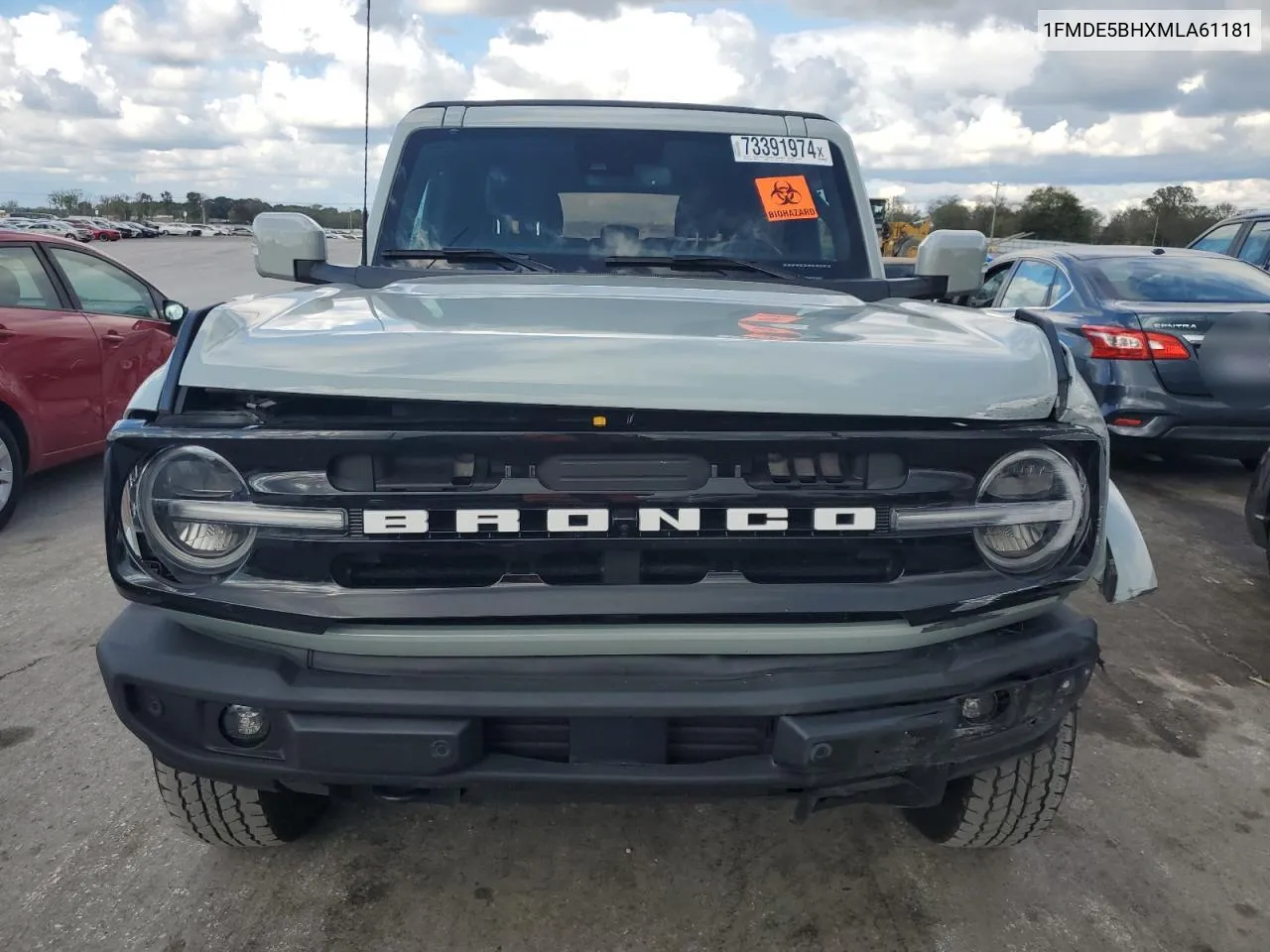 2021 Ford Bronco Base VIN: 1FMDE5BHXMLA61181 Lot: 73391974