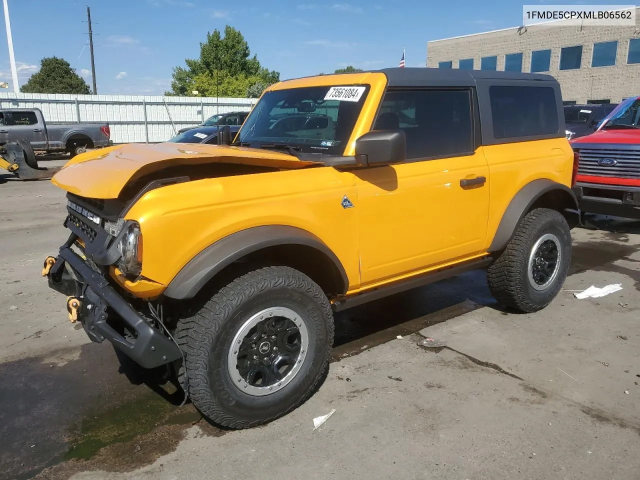 2021 Ford Bronco Base VIN: 1FMDE5CPXMLB06562 Lot: 73561084