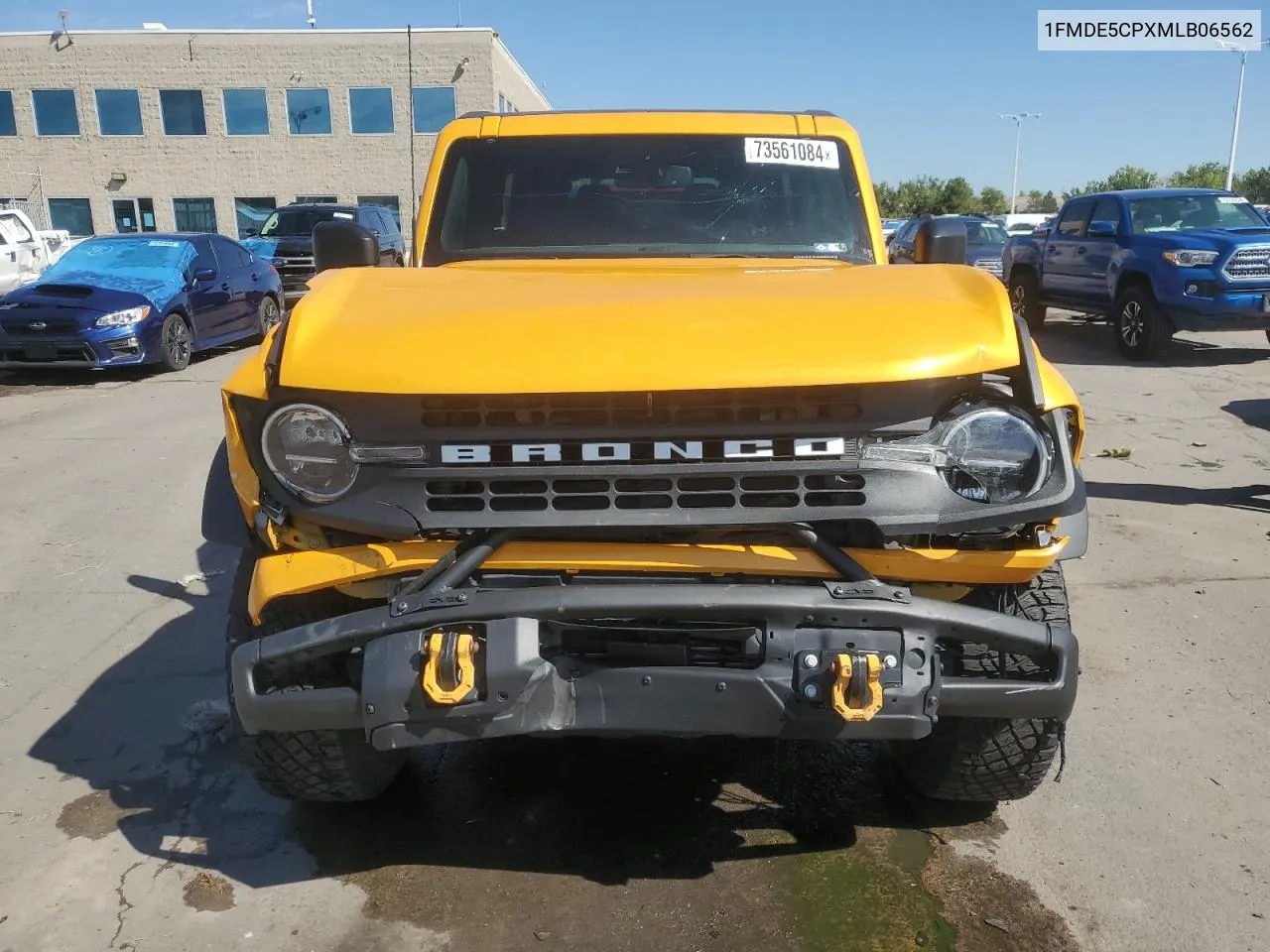 2021 Ford Bronco Base VIN: 1FMDE5CPXMLB06562 Lot: 73561084