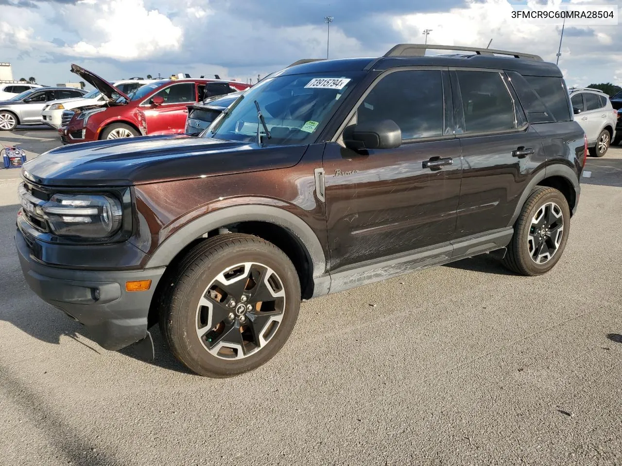 2021 Ford Bronco Sport Outer Banks VIN: 3FMCR9C60MRA28504 Lot: 73915794