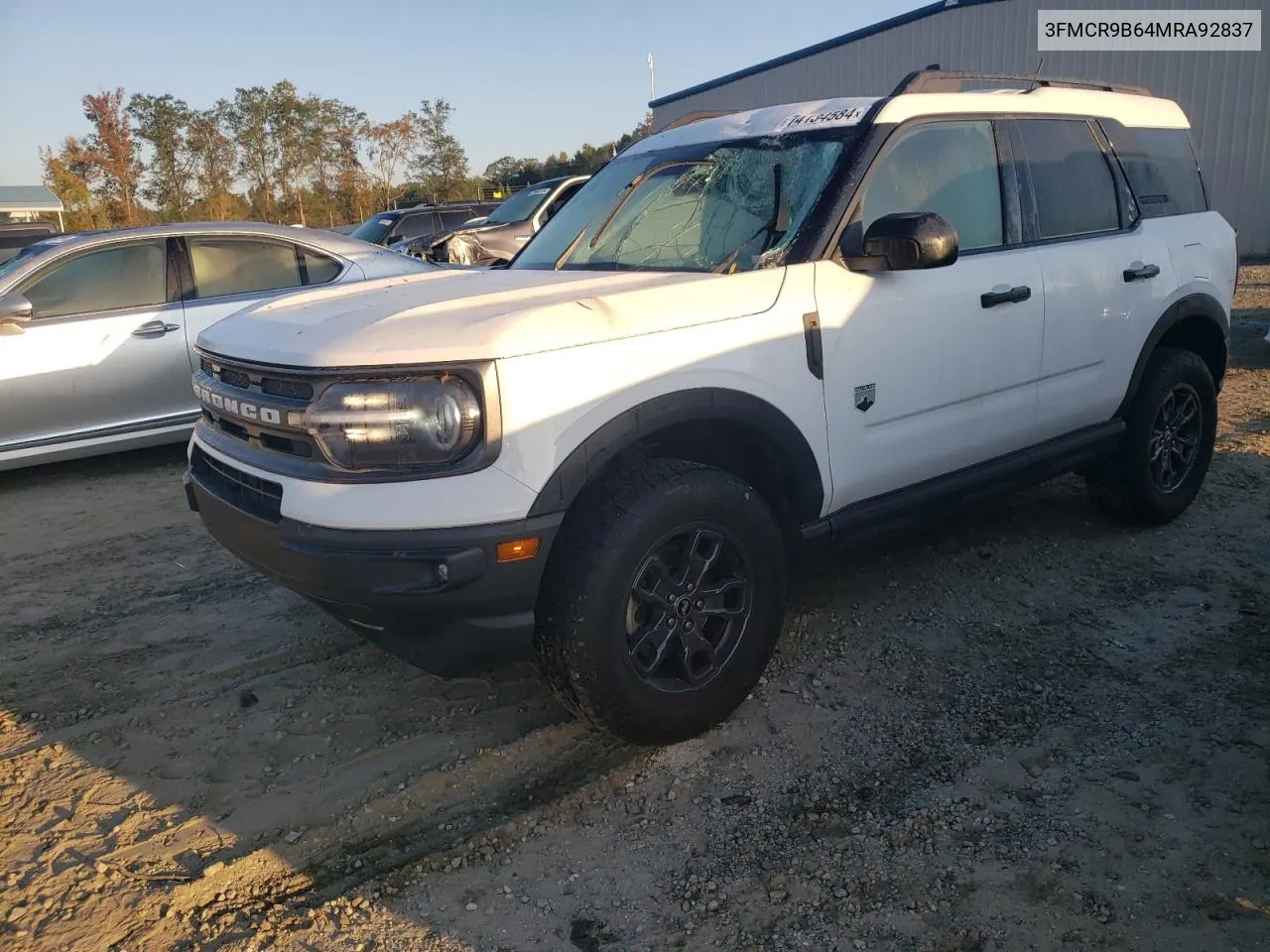 2021 Ford Bronco Sport Big Bend VIN: 3FMCR9B64MRA92837 Lot: 74134584