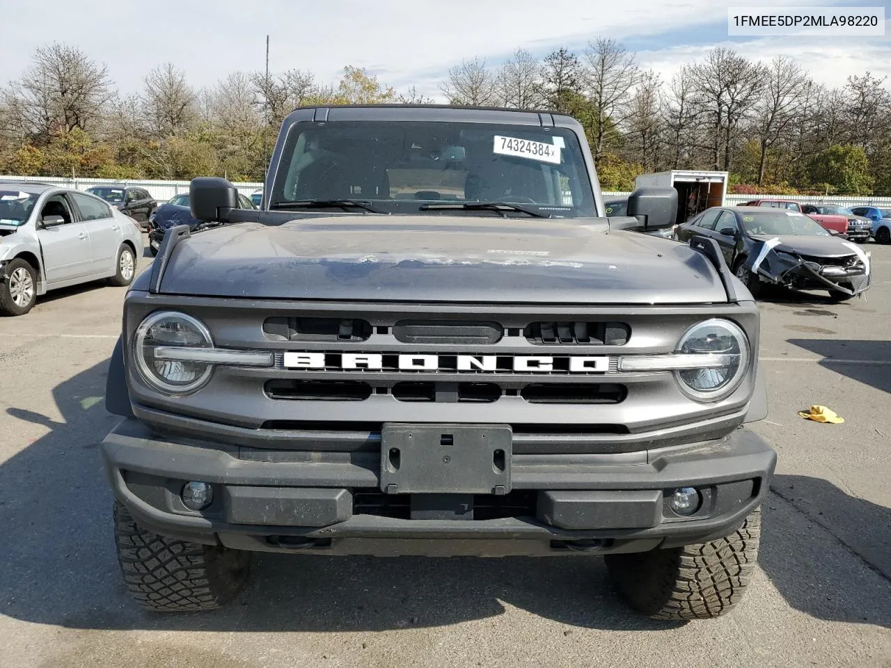 2021 Ford Bronco Base VIN: 1FMEE5DP2MLA98220 Lot: 74324384