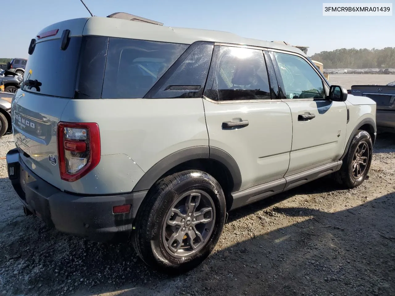 2021 Ford Bronco Sport Big Bend VIN: 3FMCR9B6XMRA01439 Lot: 74770744