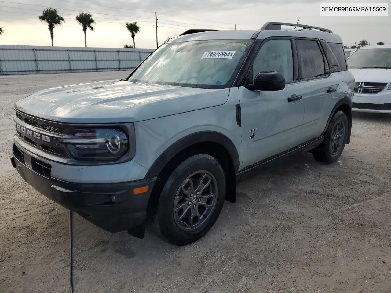 2021 Ford Bronco Sport Big Bend VIN: 3FMCR9B69MRA15509 Lot: 74920964