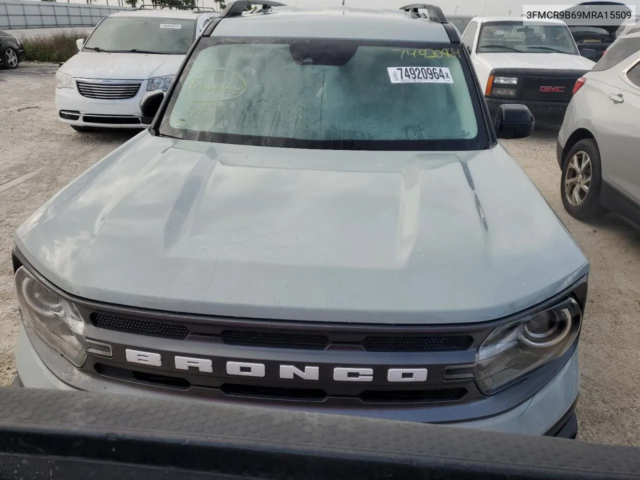 2021 Ford Bronco Sport Big Bend VIN: 3FMCR9B69MRA15509 Lot: 74920964